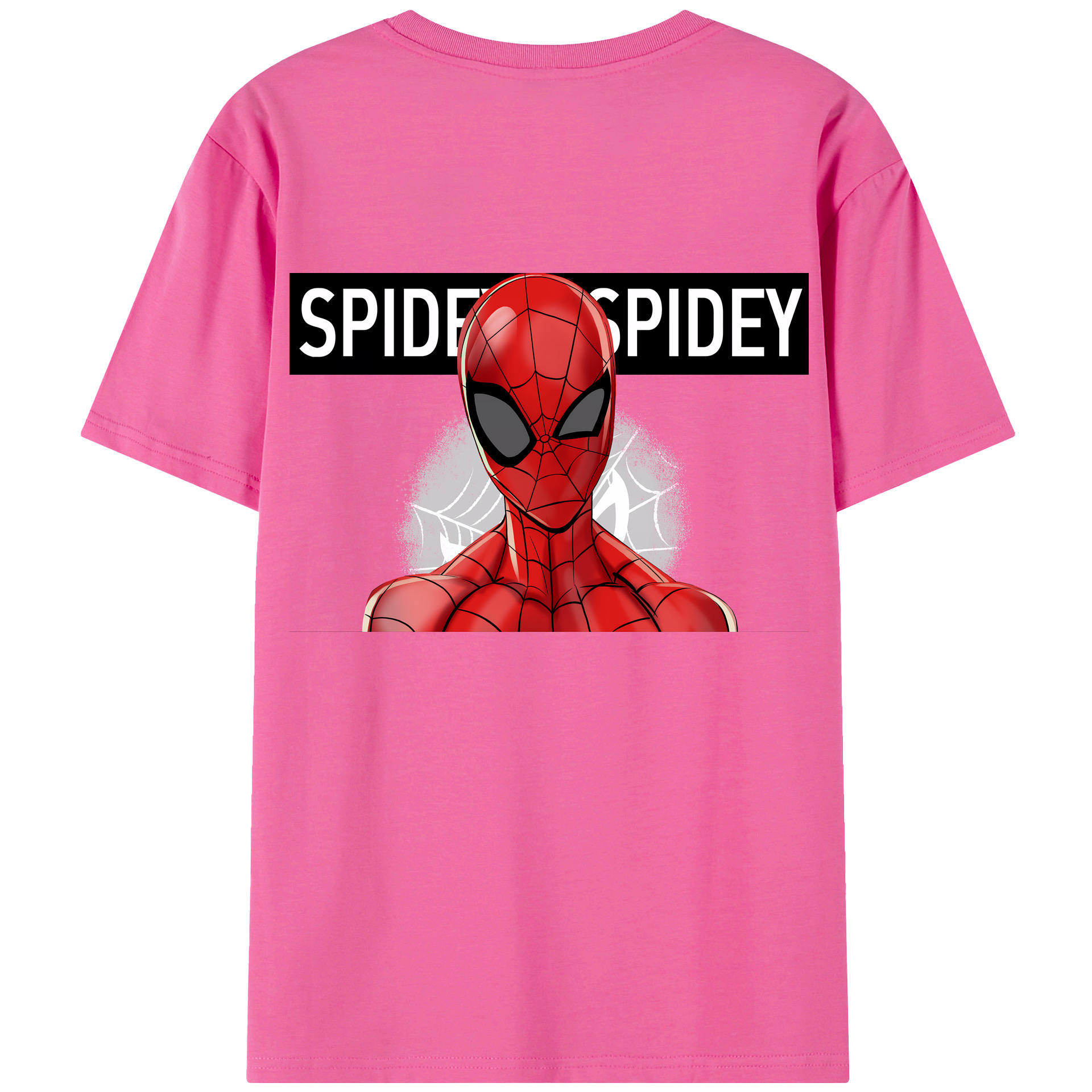 （画像用） Spider Man スパイダーマン レディース半袖Tシャツ(バックプリント)